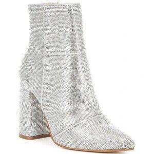 Steve Madden Women's "Noticed" crystal embellished ankle boot pointed toe